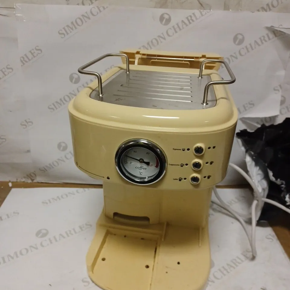 SWAN RETRO CREAM ESPRESSO COFFEE MACHINE 