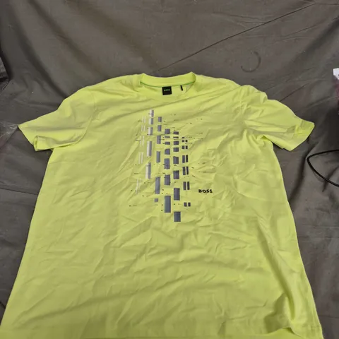 HUGO BOSS T-SHIRT – NEON LIME YELLOW SIZE XXL