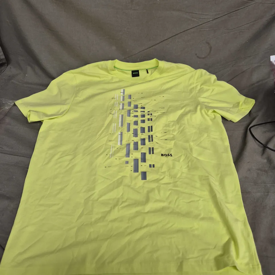 HUGO BOSS T-SHIRT – NEON LIME YELLOW SIZE XXL