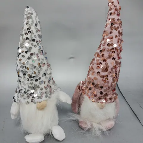 LOT OF 2 SEQUIN HAT GONK PINK/SILVER