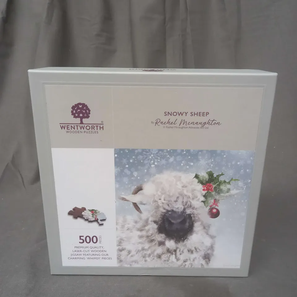 WENTWORTH WOODEN PUZZLES - SNOWY SHEEP - 500 PIECES