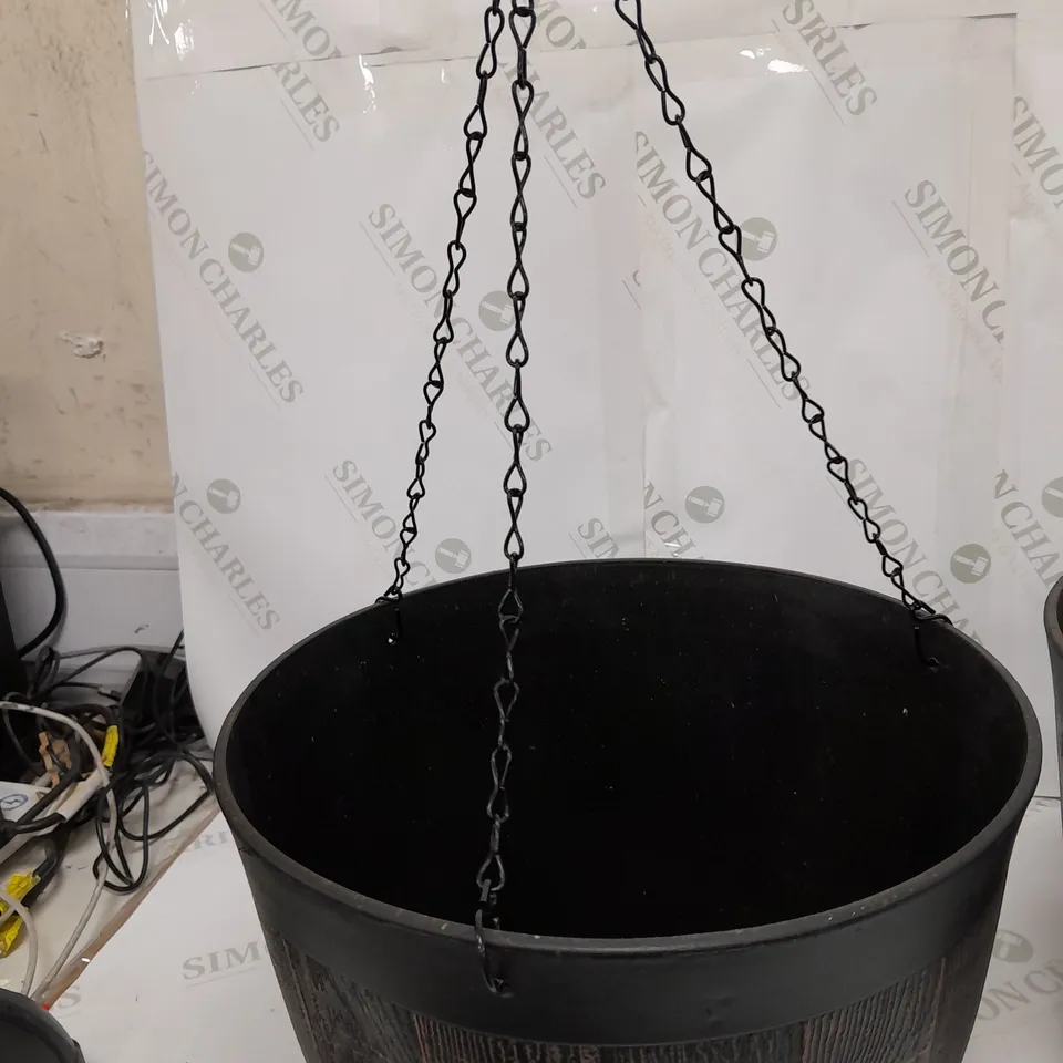 GRUMPY GARDENER SET OF 2 WHISKEY BARREL HANGING BASKETS