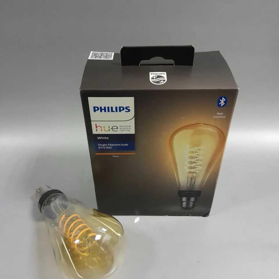 BOXED PHILIPS HUE SINGLE FILAMENT BULB - B22 FLAME 