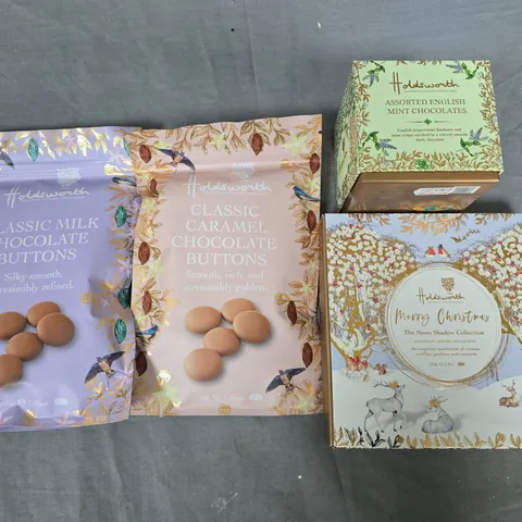 LOT OF 4 ASSORTED PACKS OF HOLDSWORTH CHOCOLATES