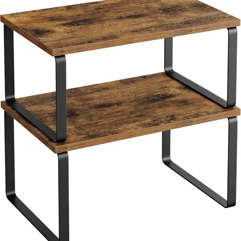 BOXED SONGMICS SPICE RACK, SET OF 2 CUPBOARD SHELF ORGANISER