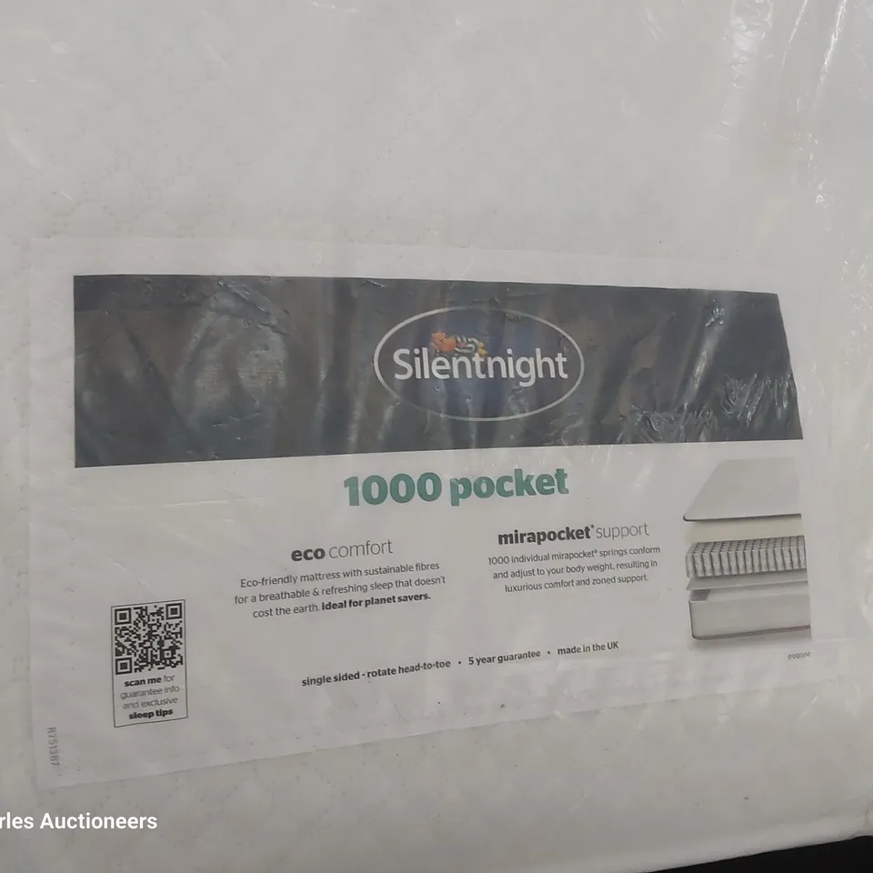 QUALITY BAGGED SILENTNIGHT 5' KINGSIZE 1000 POCKET MATTRESS 