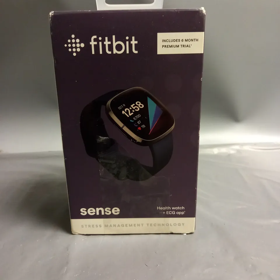 BOXED FITBIT SENSE SMART HEALTH WATCH WITH ECG APP