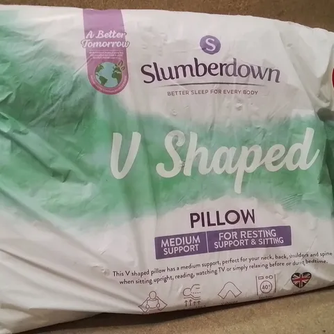 BAGGED SLUMBERDOWN V SHAPED PILLOWS PAIR