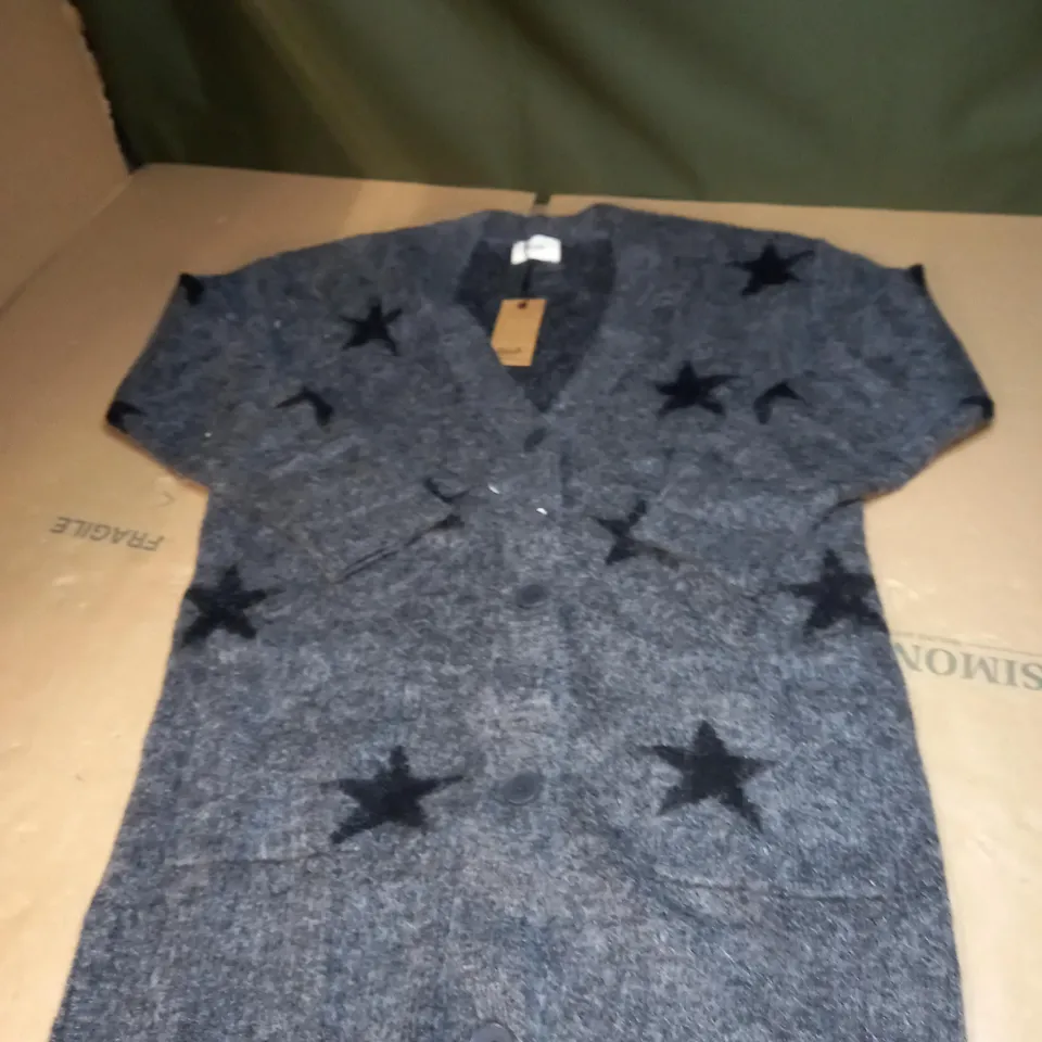 LANEY LONGLINE STAR CARDIGAN SIZE XS