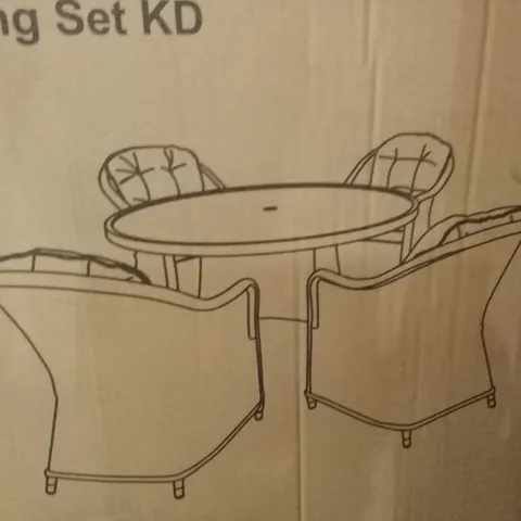BOXED FLORIDA 4 SEATER OUTDOOR DINING TABLE // TABLE ONLY (1 BOX)