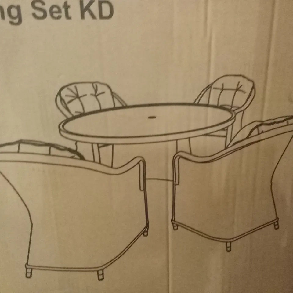BOXED FLORIDA 4 SEATER OUTDOOR DINING TABLE // TABLE ONLY (1 BOX)