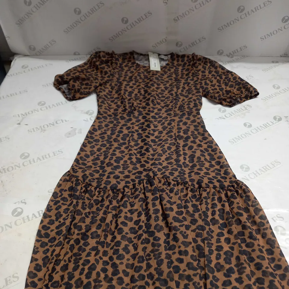 LEOPARD LUCIA SHEER DRESS SIZE 6