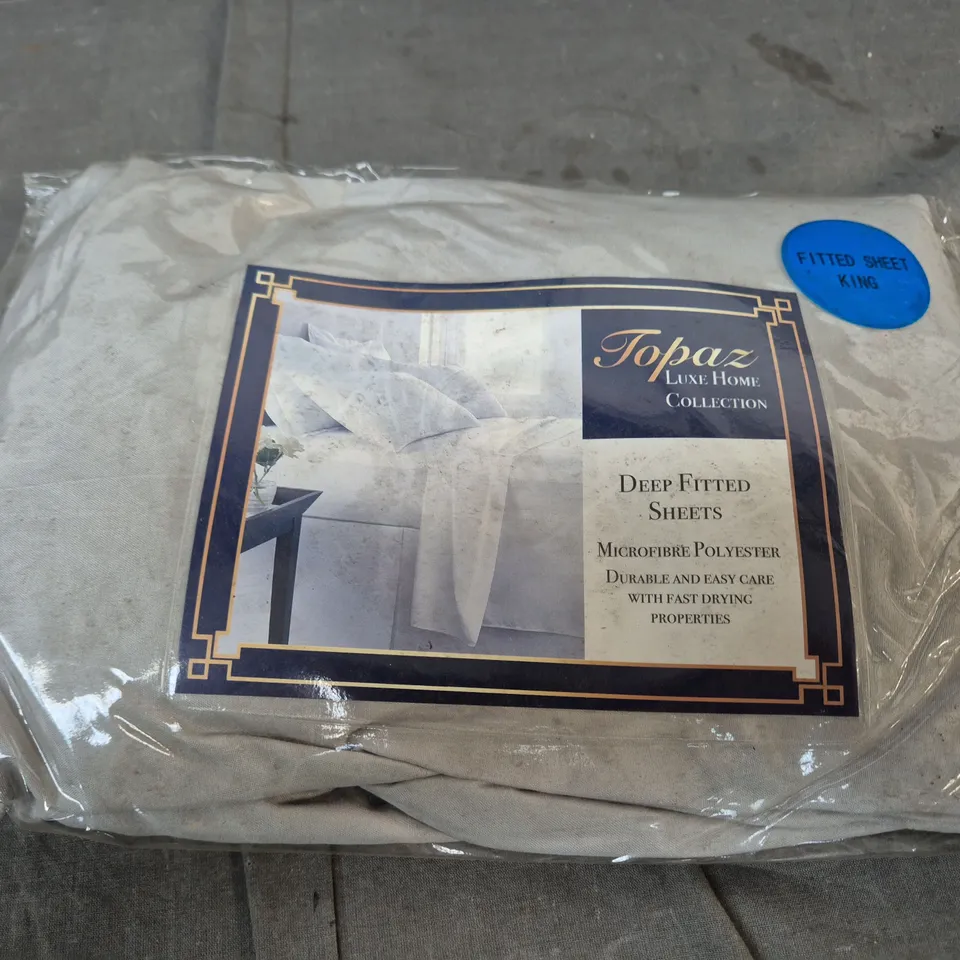 BOX OF 20 ASSORTED GREY FITTED SHEETS SIZE KING