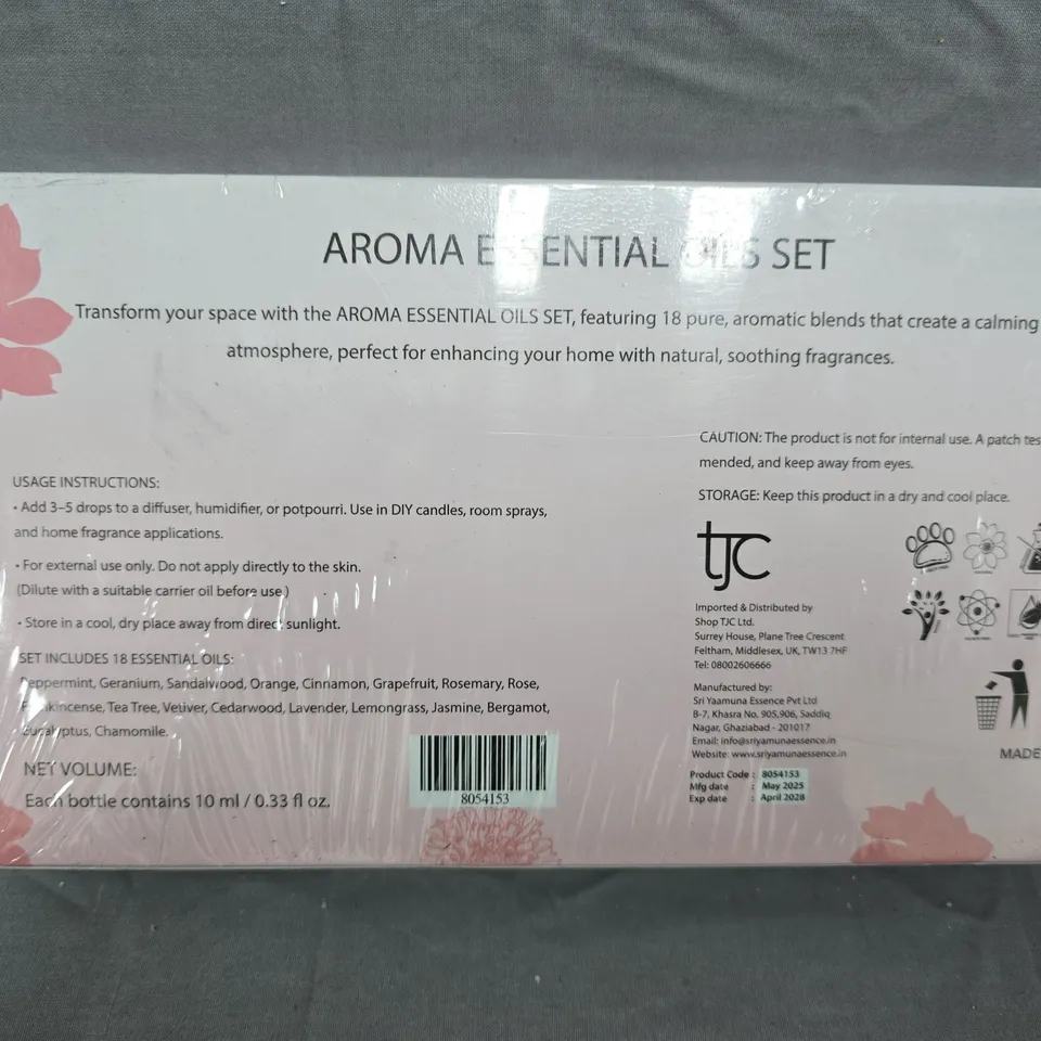 MARIGOLD + LOTUS AROMA ESSENTIAL OILS SET, 18 X 10ML BOTTLES – 100% PURE ESSENTIAL OILS