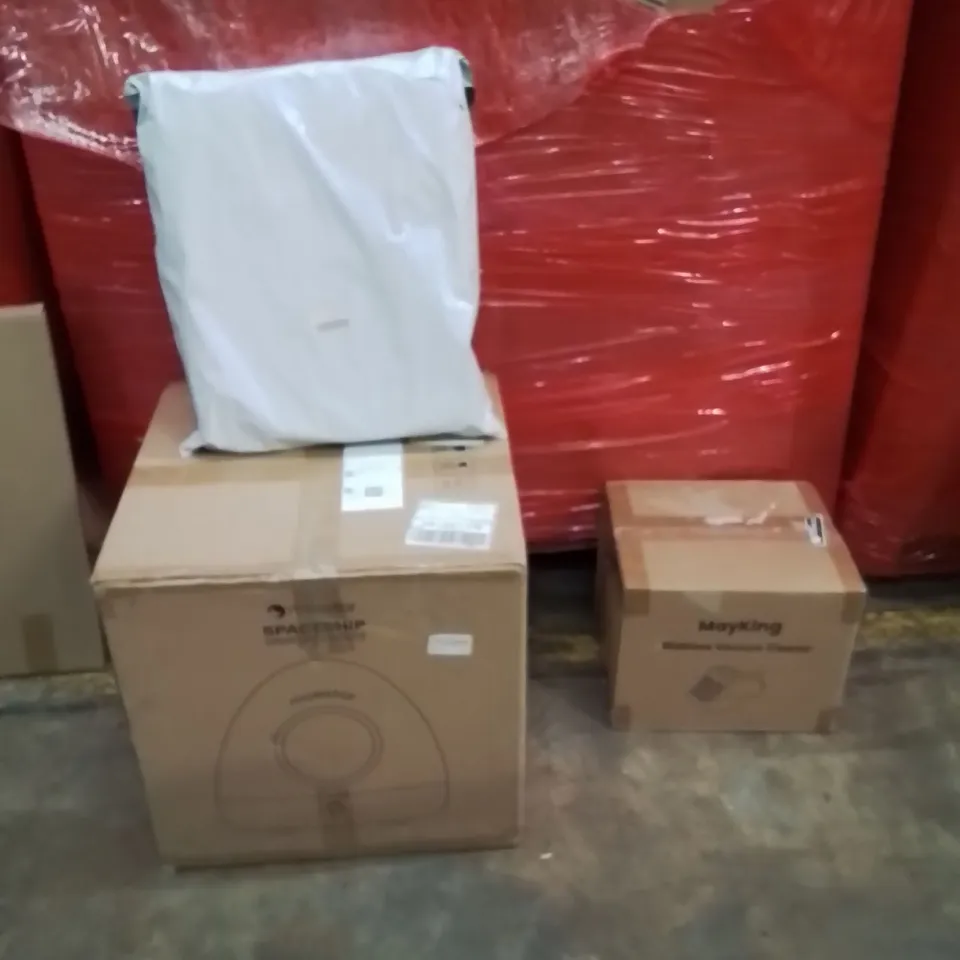 PALLET OF ASSORTED HOUSEHOLD GOODS AND PRODUCTS TO INCLUDE;SMART PET HOUSE,MEMORY FOAM CUSHION,MATTRESS VACUUM CLEANER 