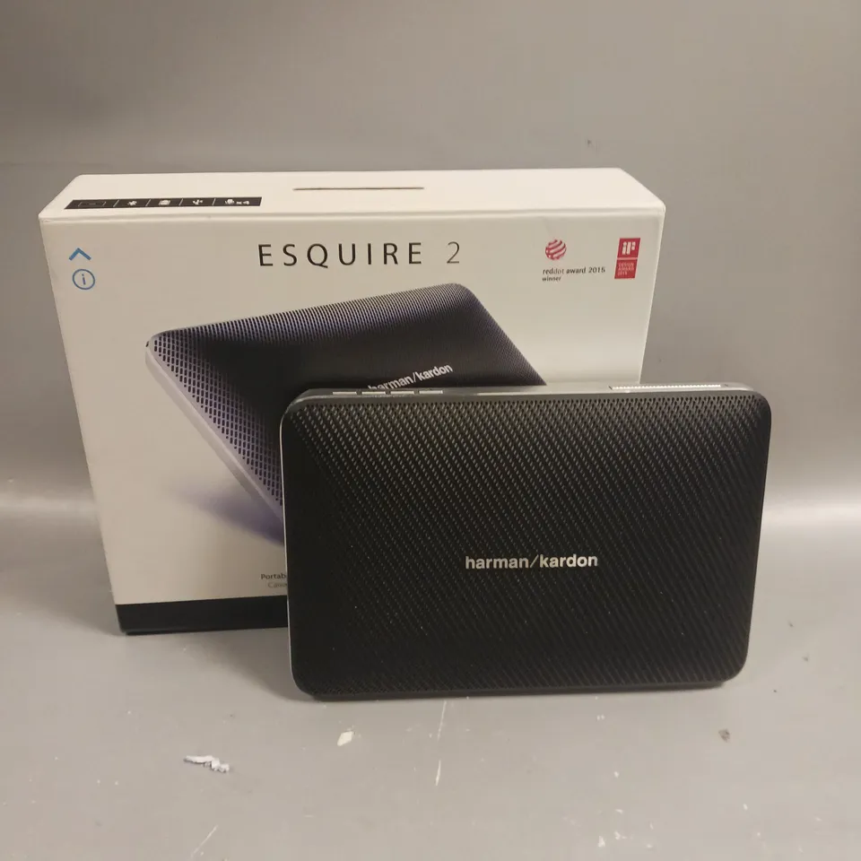 BOXED HARMON/KARDON ESQUIRE 2 PORTABLE BLUETOOTH SPEAKER