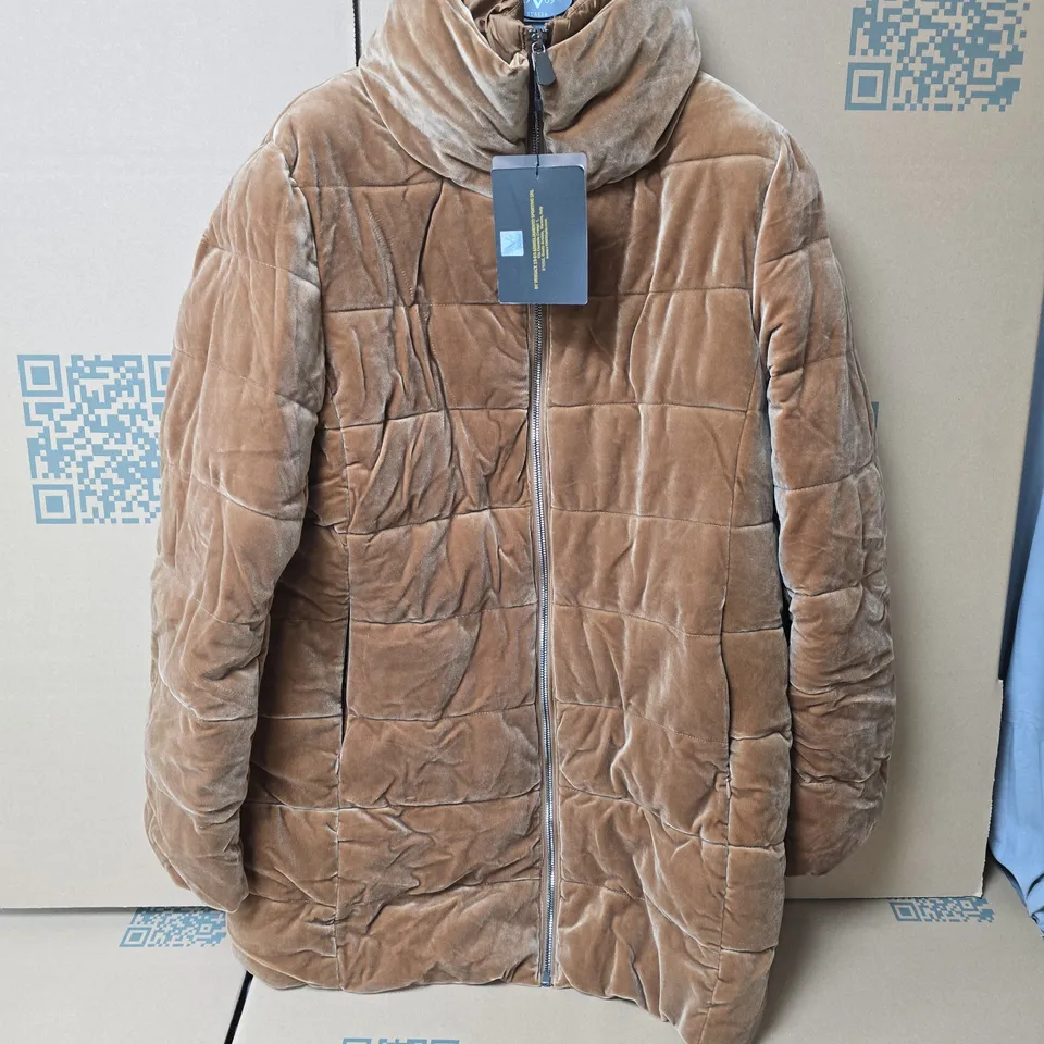 19V69 ITALIA GIUBOTTI LUNGO LONG COAT IN BEIGE - LARGE