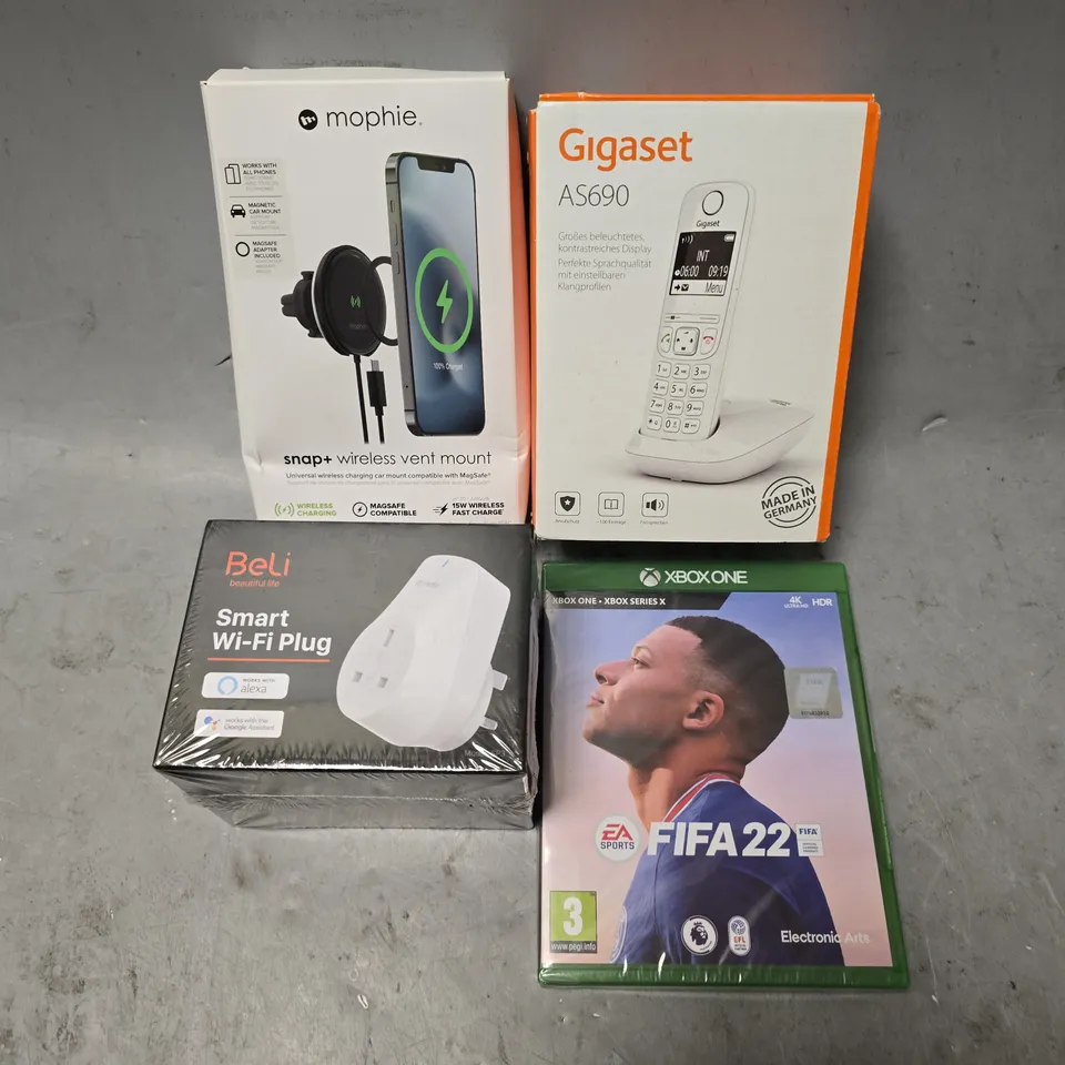APPROXIMATELY 15 ASSORTED ELECTRICAL PRODUCTS TO INCLUDE SMART WIFI PLUG, GIGASET TELEPHONE, WIRELESS VENT MOUNT ETC 