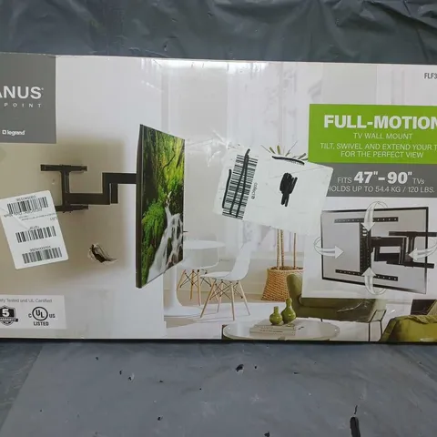 BOXED SANUS FLF325-B2 FULL MOTION 47-90" TV BRACKET - COLLECTION ONLY 