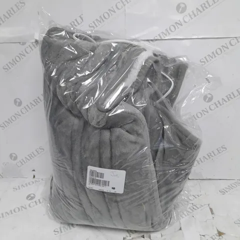 BOXED COZEE HOME OVERSIZED HEATED WRAP IN SILVER/GREY
