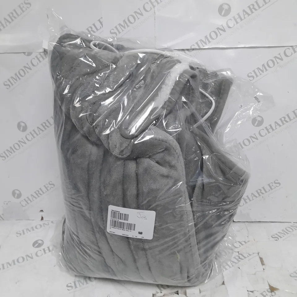 BOXED COZEE HOME OVERSIZED HEATED WRAP IN SILVER/GREY