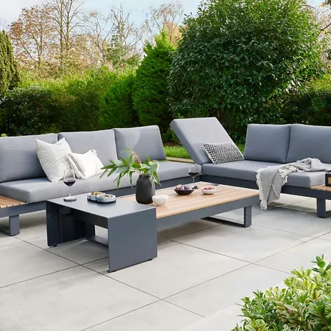 BOXED NORFOLK LEISURE EASTON LARGE CORNER SET WITH CUSHIONS AND SUN RECLINER (4 BOXES)