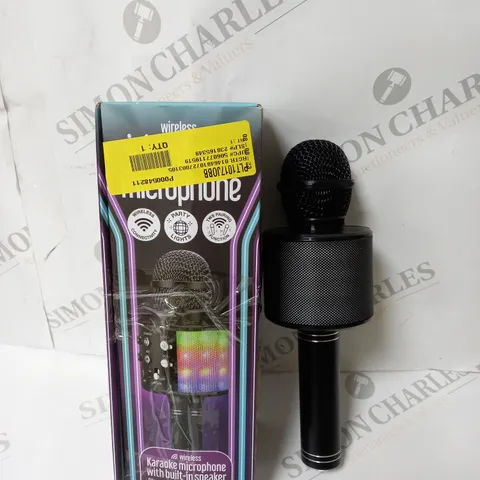 BOXED JUICE DISCO KARAOKE MICROPHONE WITH BUILT IN SPEAKER