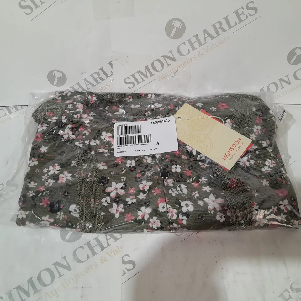 BAGGED MONSOON FLORAL SHIRT SIZE L