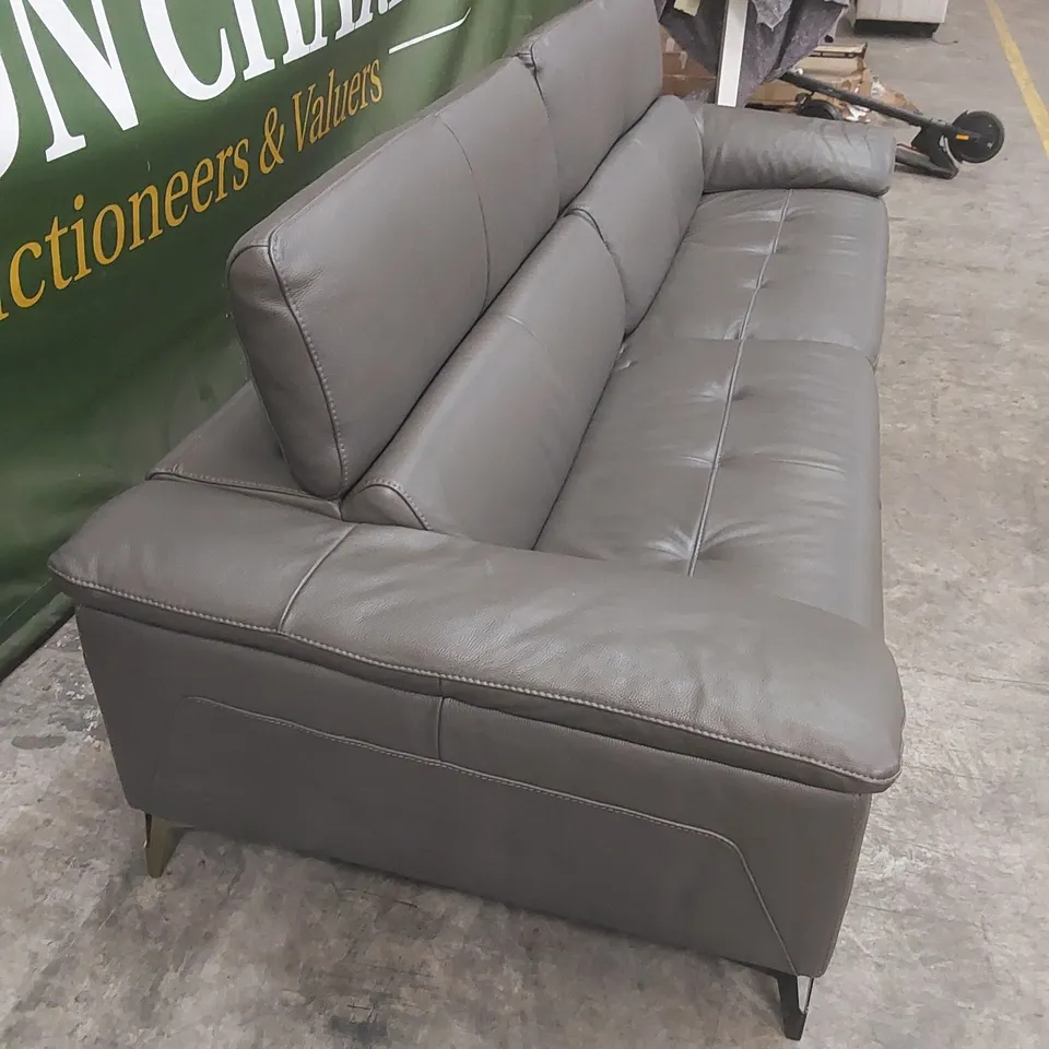 QUALITY DESIGNER ITALIAN MADE MARTINE LARGE 4 SEATER LEATHER SOFA