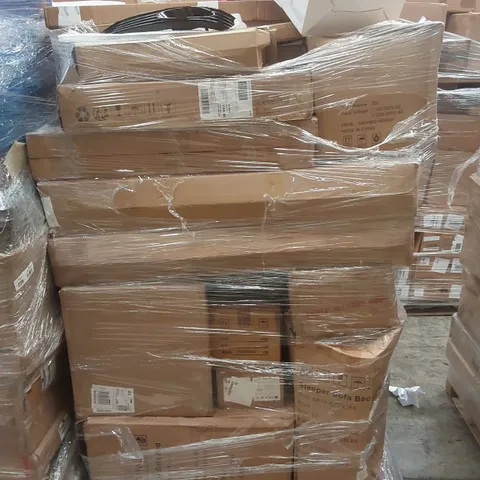 PALLET CONTAINING VARIOUS ASSORTED BOXED ITEMS TO INCLUDE,  SLEEPER SOFA BED, SPARKLING WATER MACHINE, CAR PARTS, OUTDOOR PIZZA OVEN ETC. 