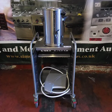 COMMERCIAL STAINLESS STEEL CATERING TROLLEY WITH HOT WATER BOILER DISPENSER