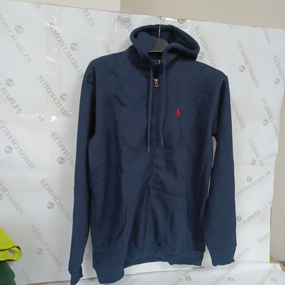 RALPH LAUREN HOODED JACKET NAVY AND RED LARGE