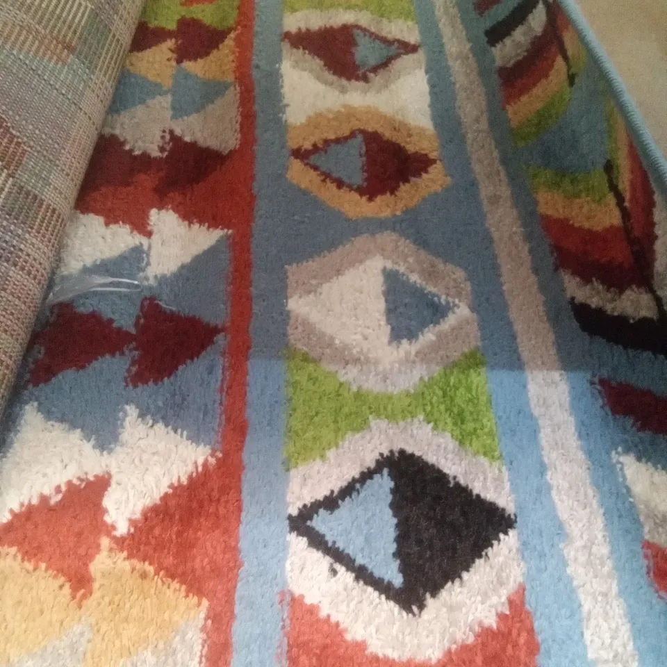 OXENDINE POWER LOOM BLUE RUG 80X150CM