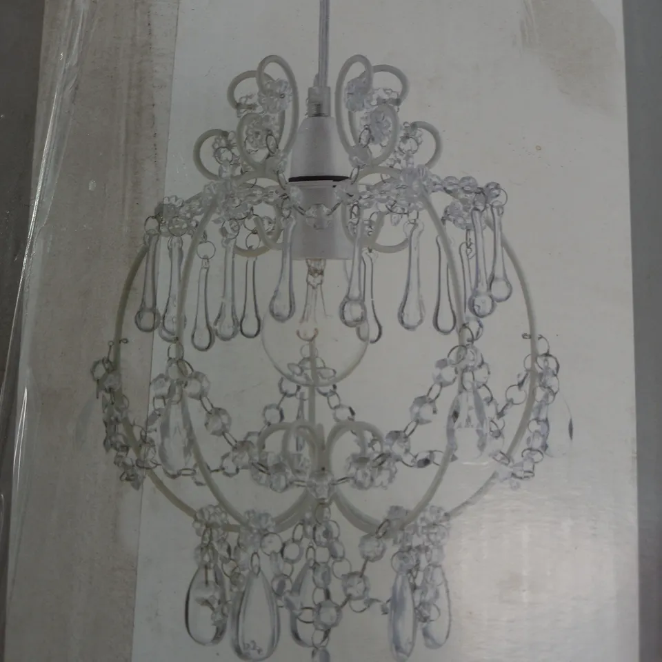 AMELIA BEADED EASYFIT IVORY FRAME WITH CLEAR GLASS DROPPER