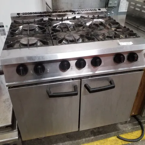 COMMERCIAL 6-BURNER GAS RANGE WITH DOUBLE OVENS β STAINLESS STEEL