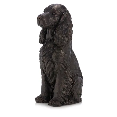 BOXED OUTLET GARDEN REFLECTIONS COCO THE SPANIEL DOG SCULPTURE
