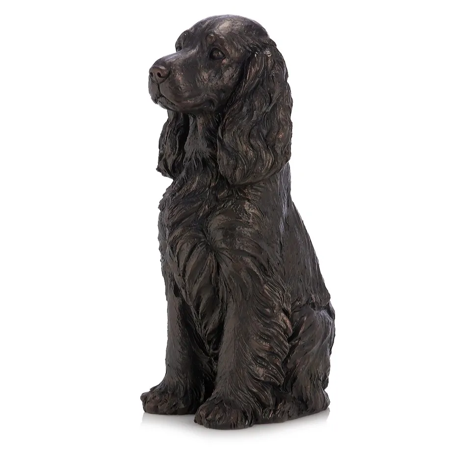 BOXED OUTLET GARDEN REFLECTIONS COCO THE SPANIEL DOG SCULPTURE