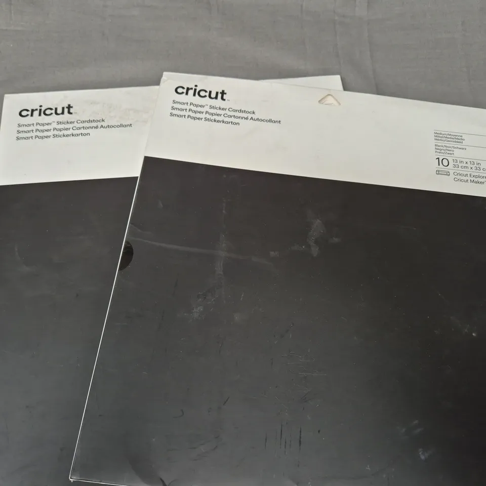 2 X CRICUT SMART PAPER STICKER CARDSTOCK - BLACK