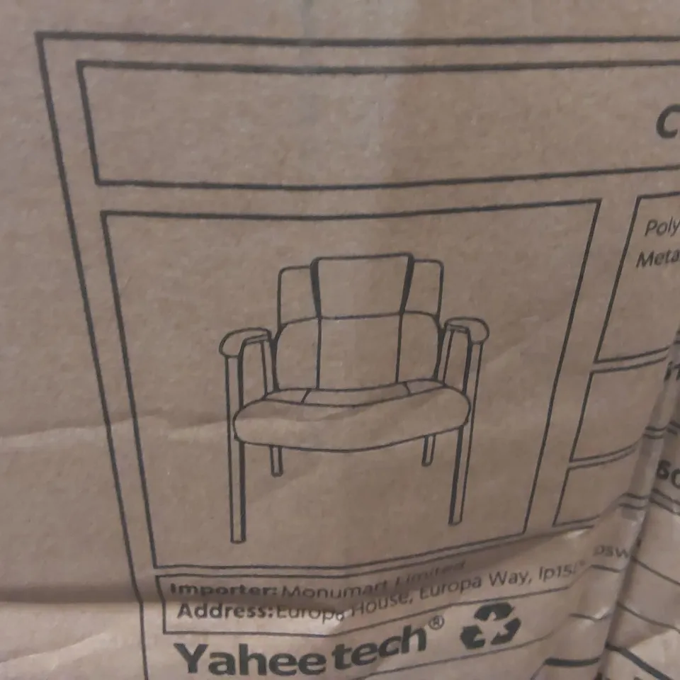 BOXED SET OF 2 BLACK FAUX LEATHER DINING CHAIRS