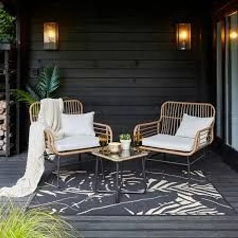 BOXED RATTAN ROPE BISTRO SET (1 BOX)