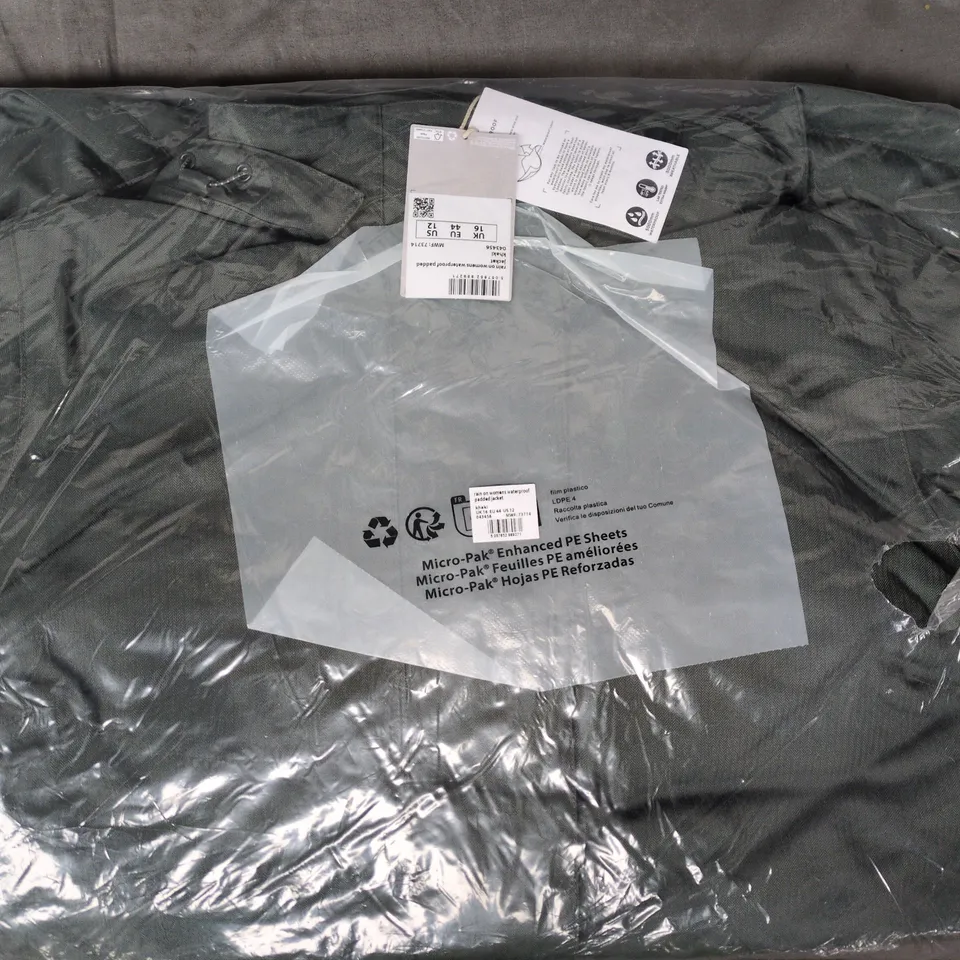 BAGGED MOUNTAIN WAREHOUSE RAIN ON WOMEN'S WATERPROOF PADDED JACKET IN KHAKI SIZE UK 16