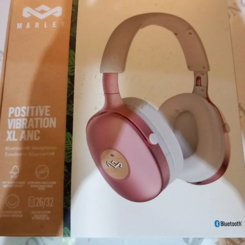 BOXED HOUSE OF MARLEY POSITIVE VIBRATION XL ANC BLUETOOTH HEADPHONES EM-JH151-CP