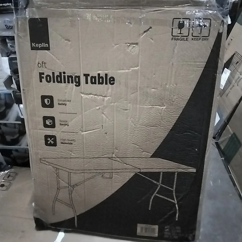 BOXED KEPLIN 6FT FOLDING TABLE - (1 BOX)