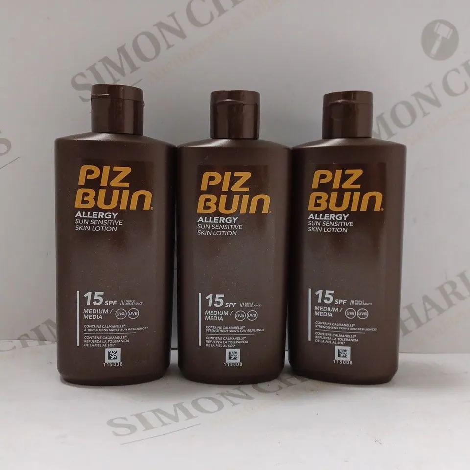 SET OF 6 PIZ BUIN ALLERGY LOTION SPF15 200ML