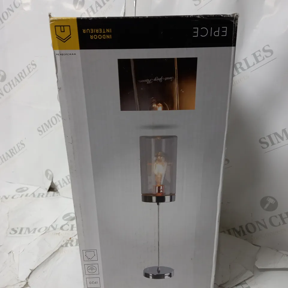 LUCIDE EPICE 1 LIGHT CYLINDER CEILING LIGHT PENDANT CHROME 