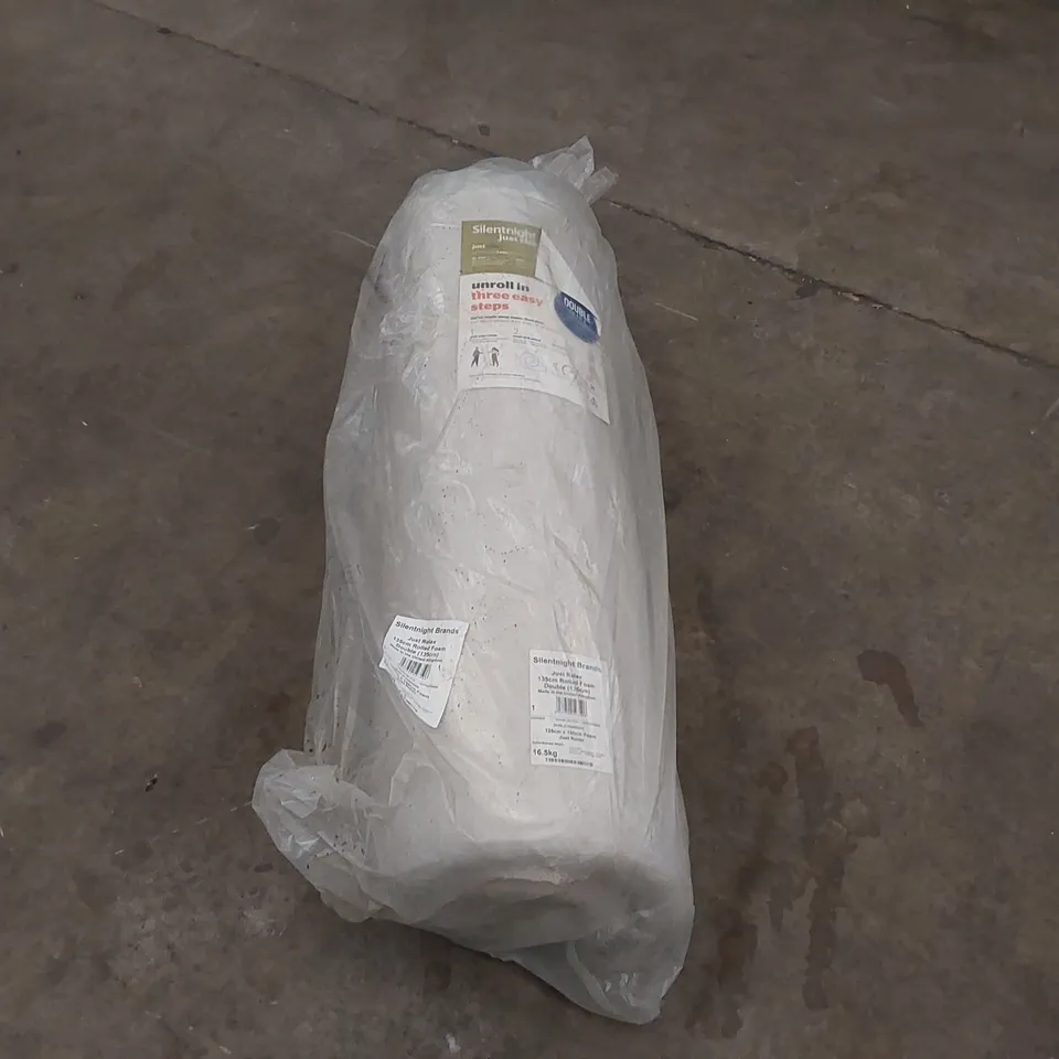 QUALITY BAGGED AND ROLLED SILENTNIGHT MEMORY COMFORT 3 ZONE 135CM DOUBLE MATTRESS 