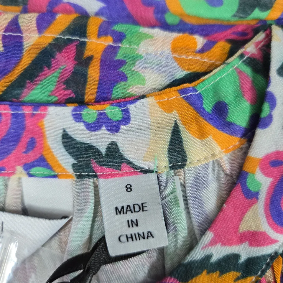 DANNI MINOGUE PAISLEY PRINT DRESS, UK 8, MADE IN CHINA