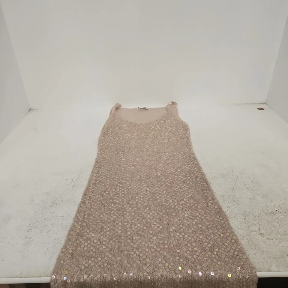 MOSCHINO CHEAP & CHIC PINK SEQUINED DRESS, UK 12