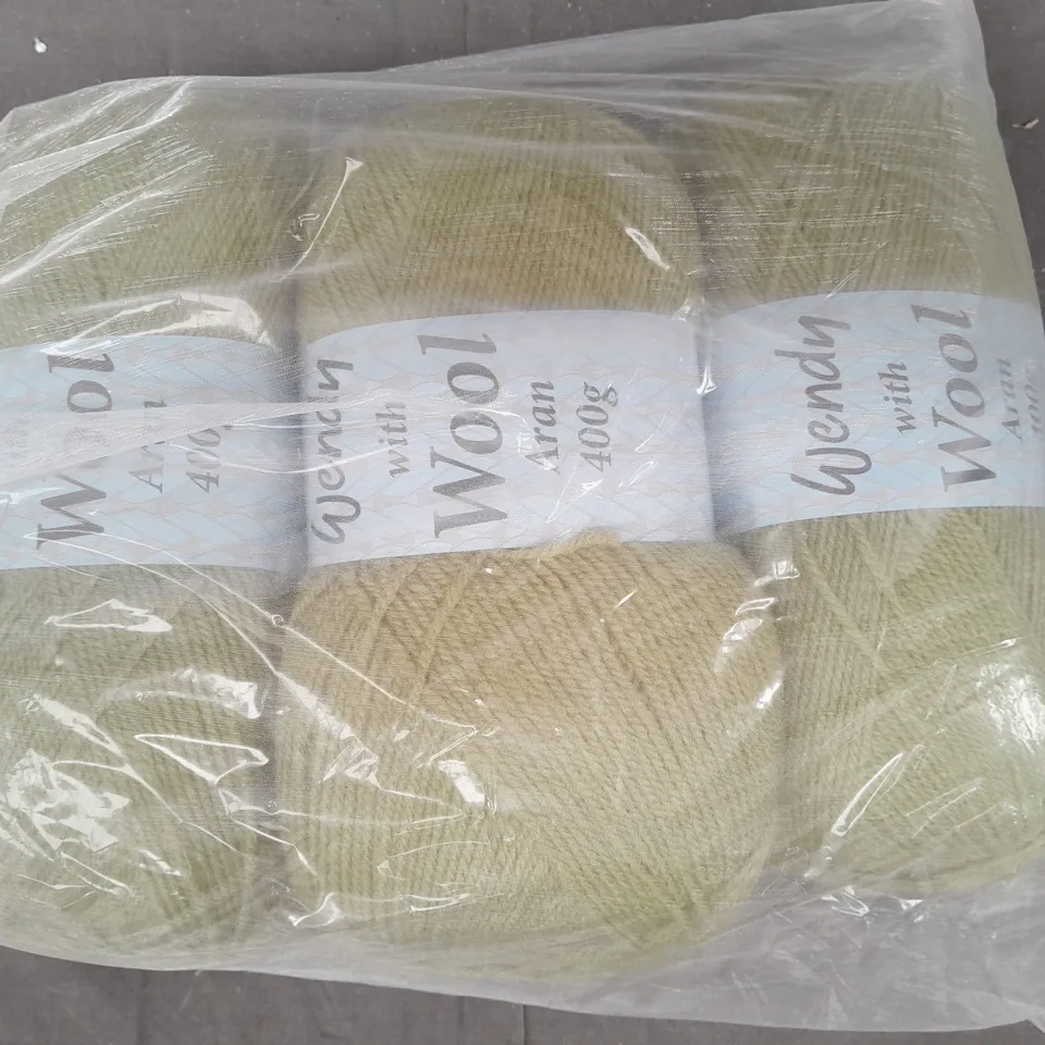 WENDY WITH WOOL SET OF 3 KNITTING YARNS IN GREEN