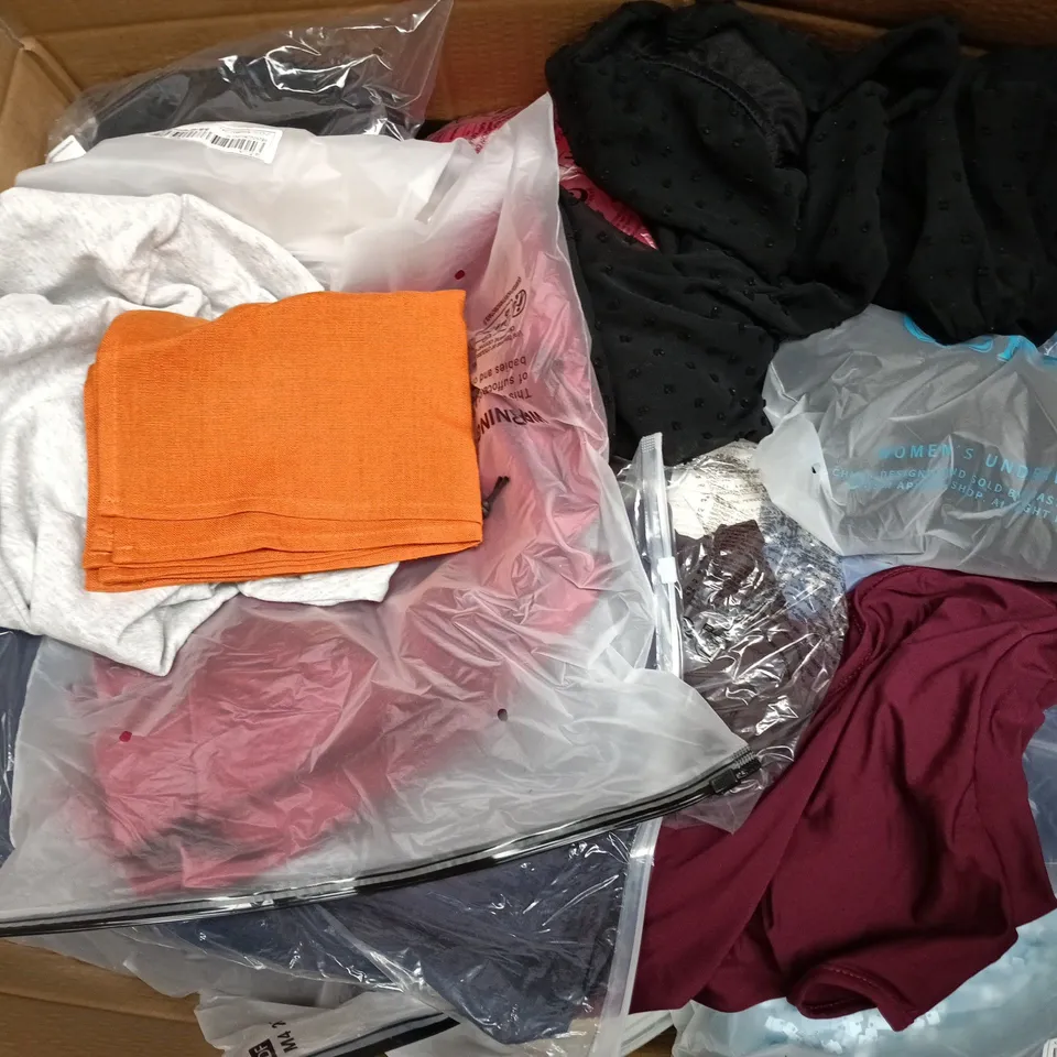 APPROXIMATELY 30 ASSORTED CLOTHING ITEMS IN VARIOUS SIZES, STYLES & COLOURS TO INCLUDE BRANDS SUCH AS SHEIN, H&M, BERSHKA, ETC - COLLECTION ONLY